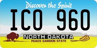 ND license plate ICO960