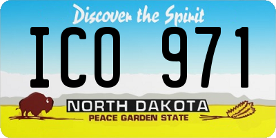 ND license plate ICO971