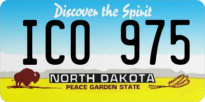 ND license plate ICO975