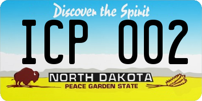 ND license plate ICP002