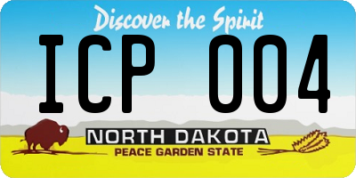 ND license plate ICP004