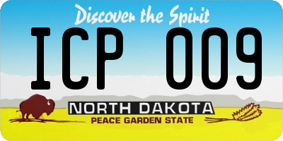 ND license plate ICP009