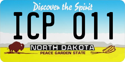 ND license plate ICP011