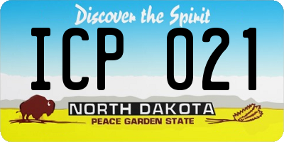 ND license plate ICP021