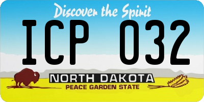ND license plate ICP032