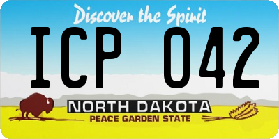 ND license plate ICP042