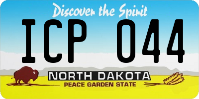 ND license plate ICP044