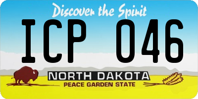 ND license plate ICP046