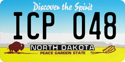ND license plate ICP048