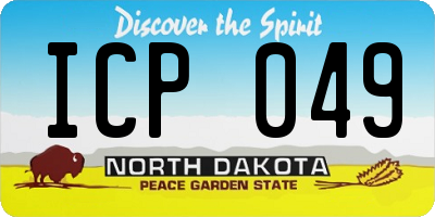 ND license plate ICP049