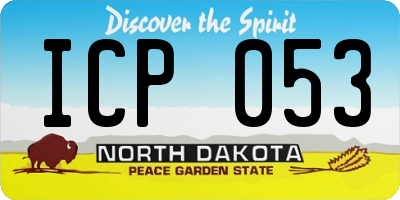 ND license plate ICP053
