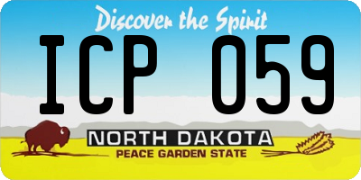 ND license plate ICP059