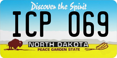ND license plate ICP069