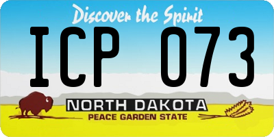 ND license plate ICP073