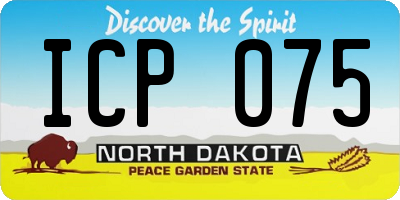 ND license plate ICP075