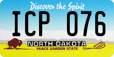ND license plate ICP076