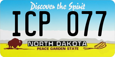 ND license plate ICP077
