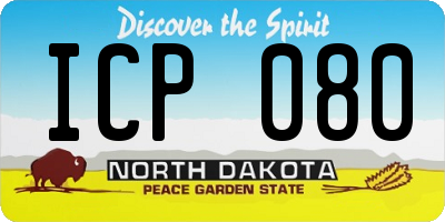 ND license plate ICP080