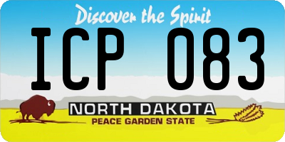 ND license plate ICP083