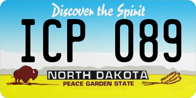 ND license plate ICP089
