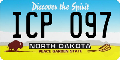 ND license plate ICP097