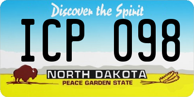 ND license plate ICP098