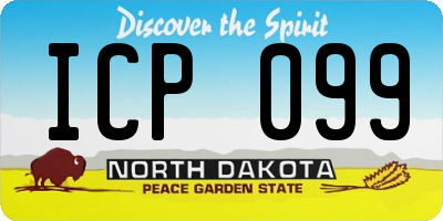 ND license plate ICP099