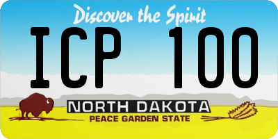 ND license plate ICP100