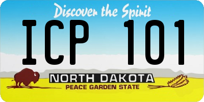 ND license plate ICP101