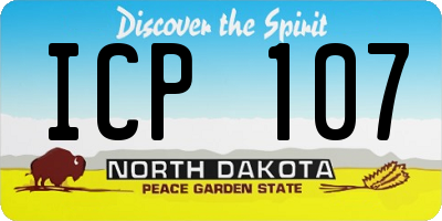 ND license plate ICP107