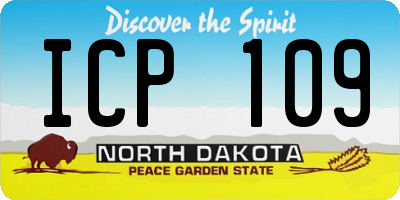 ND license plate ICP109