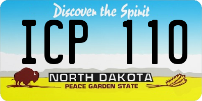 ND license plate ICP110