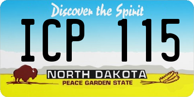 ND license plate ICP115