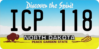 ND license plate ICP118