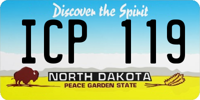 ND license plate ICP119