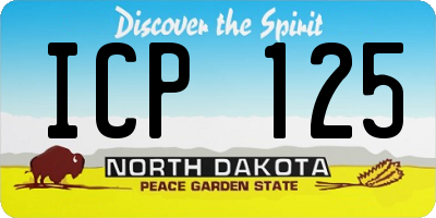 ND license plate ICP125