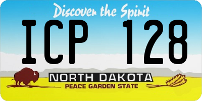 ND license plate ICP128
