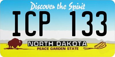 ND license plate ICP133