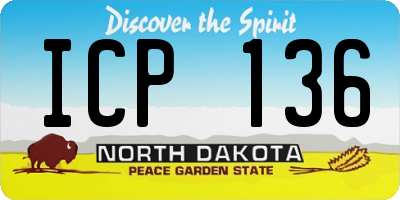 ND license plate ICP136