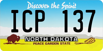 ND license plate ICP137