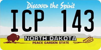ND license plate ICP143