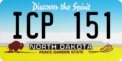 ND license plate ICP151