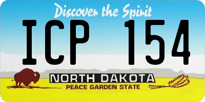 ND license plate ICP154