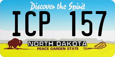 ND license plate ICP157