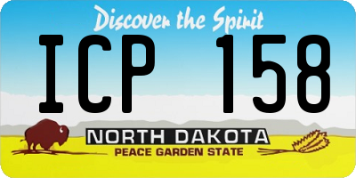 ND license plate ICP158
