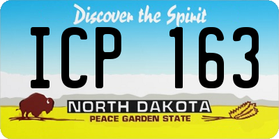 ND license plate ICP163