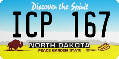 ND license plate ICP167