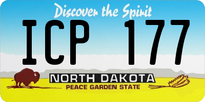 ND license plate ICP177