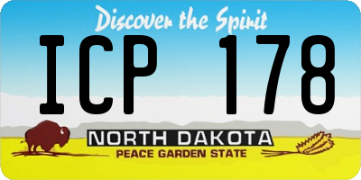 ND license plate ICP178