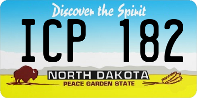 ND license plate ICP182